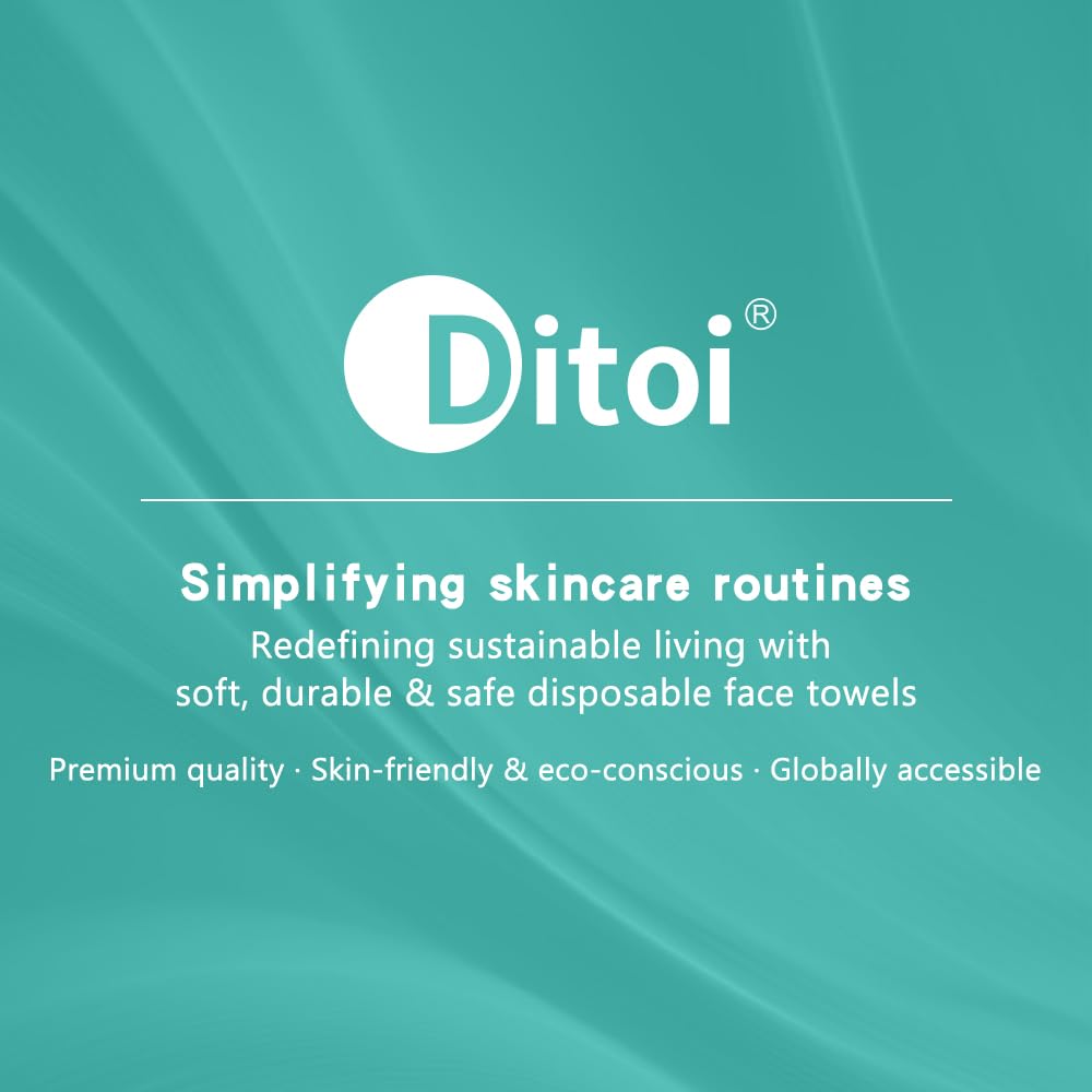 Ultra Thick Disposable Face Towels, Lint-Free Wipes for Makeup Removal, 50 Count