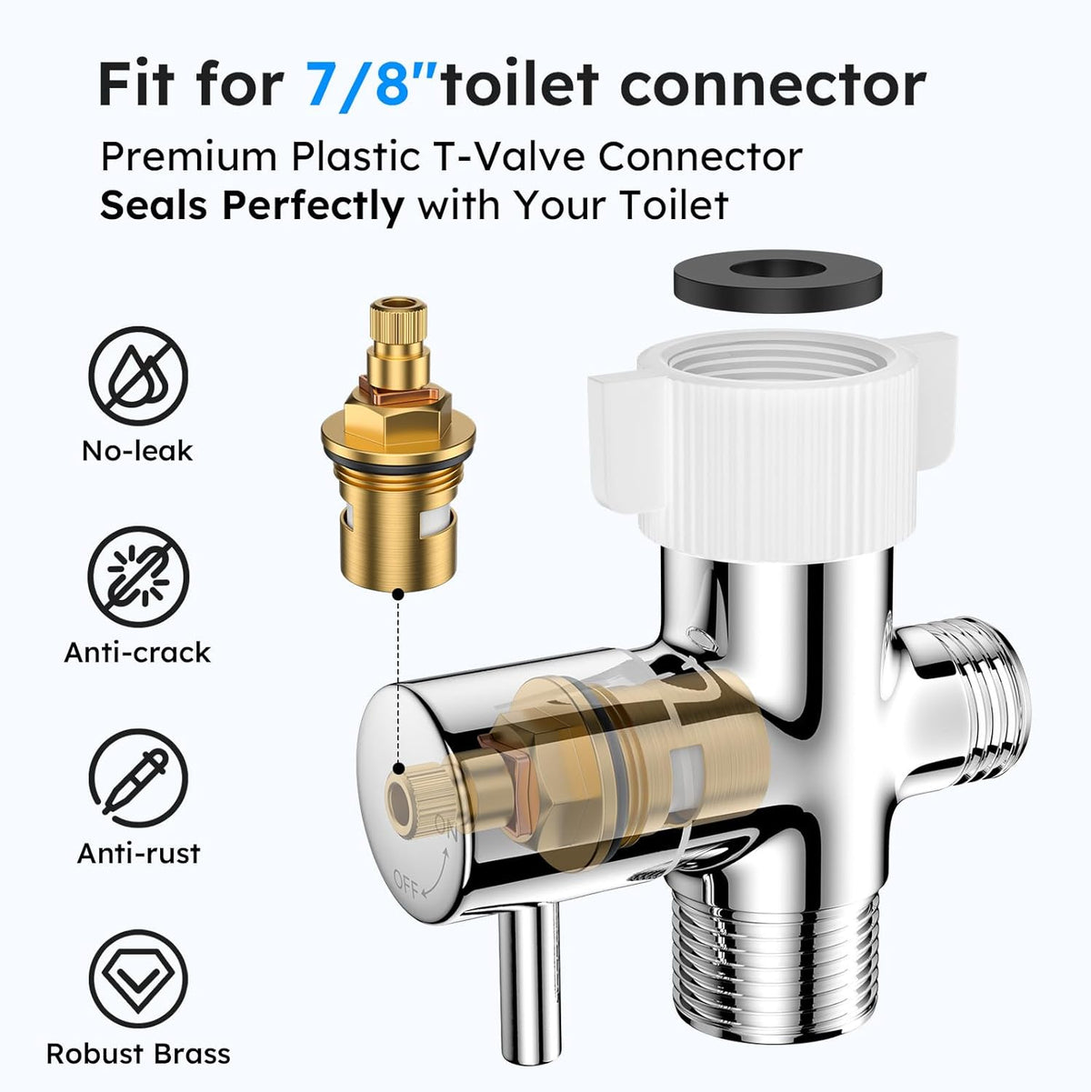 Arofa Handheld Toilet Bidet Sprayer for Toilet-Adjustable Water Pressure Control with Bidet Hose for Feminine Wash, Stainless Steel Brushed Nickel Bidet Faucet Cloth Diaper for Baby Wash