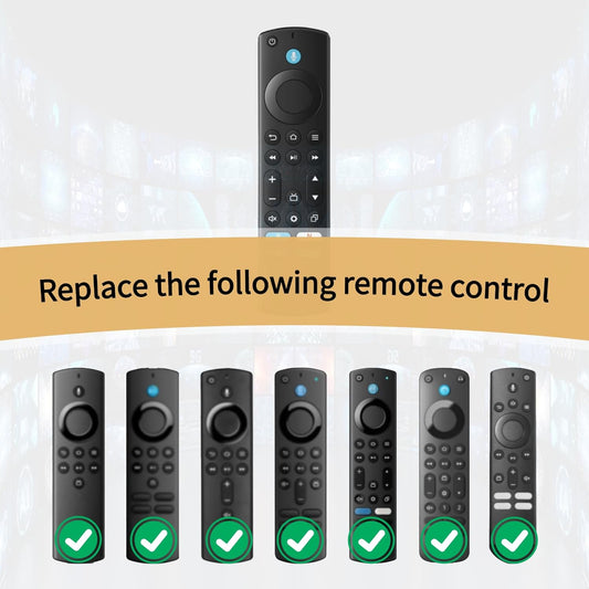 ORQRQO Replacement Remote for All Fire Series, TV Stick (HD, 4K, 4K Max, Lite), TV Cube and Omni, Insignia, Toshiba, Smart TVs, with Voice Control