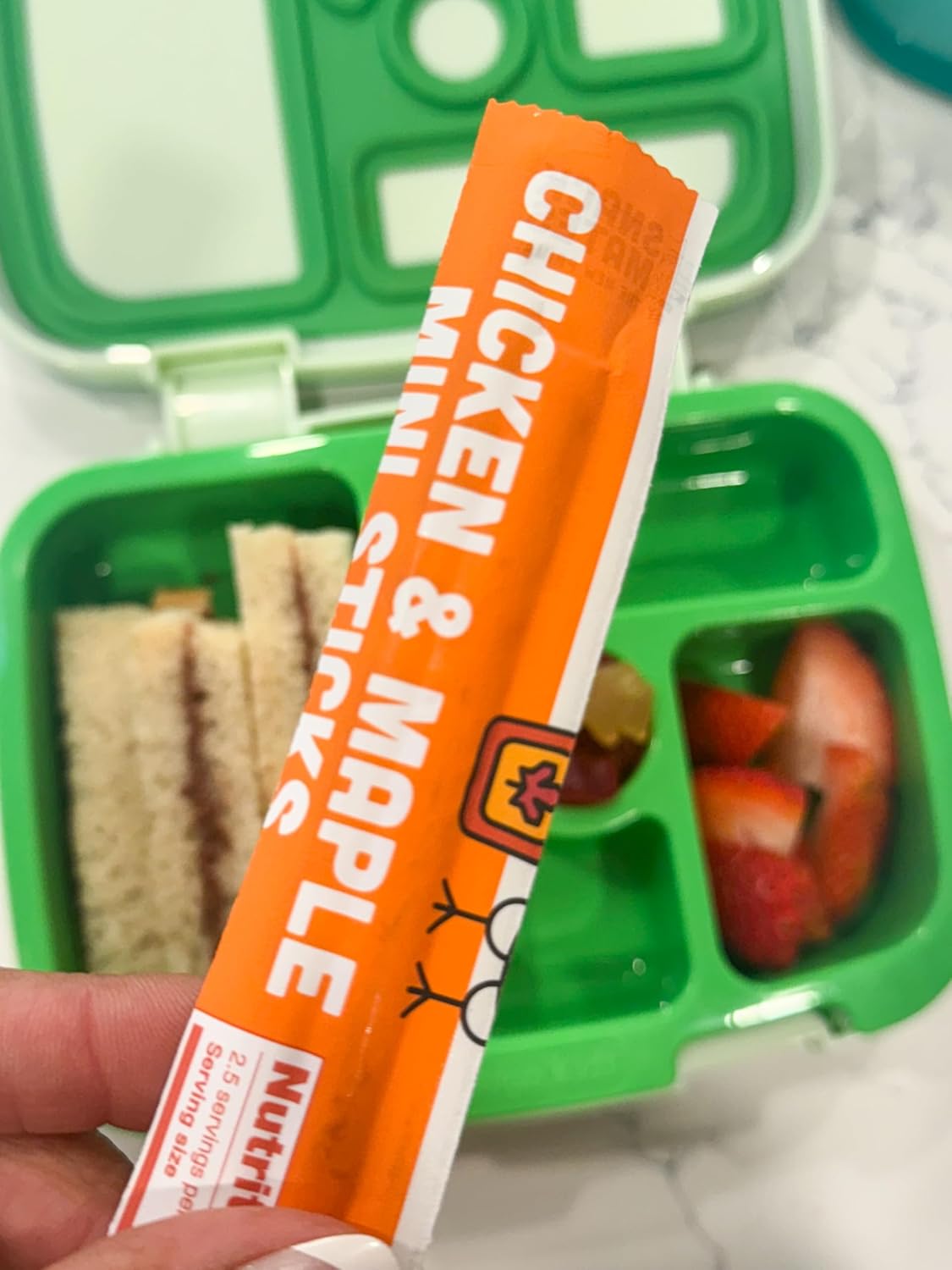 The New Primal Snack Mates Chicken & Maple Sticks, Gluten Free Healthy Snacks for Kids, Low Sugar High Protein Back to School Snacks, Mini Paleo Jerky Meat Stick, 5g Protein, 35 Calories, 15 Pack