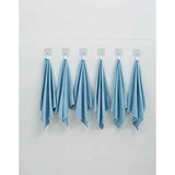 6 Pack Microfiber Glass Cleaning Cloth, 16 Inch X 16 Inch, Lint Free Quickly Clean Window, Glasses, Windshields, Mirrors, and Stainless Steel, Blue