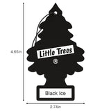 LITTLE TREES Car Air Freshener | Hanging Tree Provides Long Lasting Scent for Auto and Home | Black Ice, 24 Air Fresheners