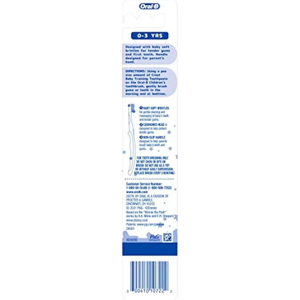 oral-b baby toothbrush pooh 0-3 years baby soft bristles manual 1 count