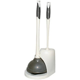 Clorox Toilet Plunger and Bowl Brush Combo with Discreet Caddy - Durable Cleaning Tools for Bathrooms