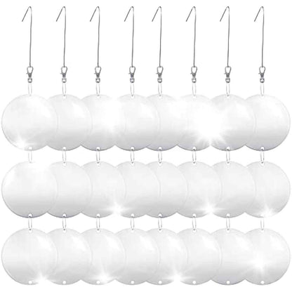 Hedoc large double-sided bird deterrents, 24pcs reflective bird scare discs for house and garden defense