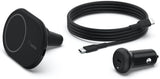 Belkin MagSafe-Compatible Magnetic Wireless Car Charger 10W - Wireless Charger, Magnetic Car Vent Phone Mount for iPhone 17, iPhone 16, 15, & 14 Series, Pixel 10 (Power Supply Included) - Black
