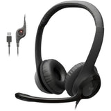 Logitech H390 black stereo wired headset with noise cancelling mic for PC, laptop, Chromebook