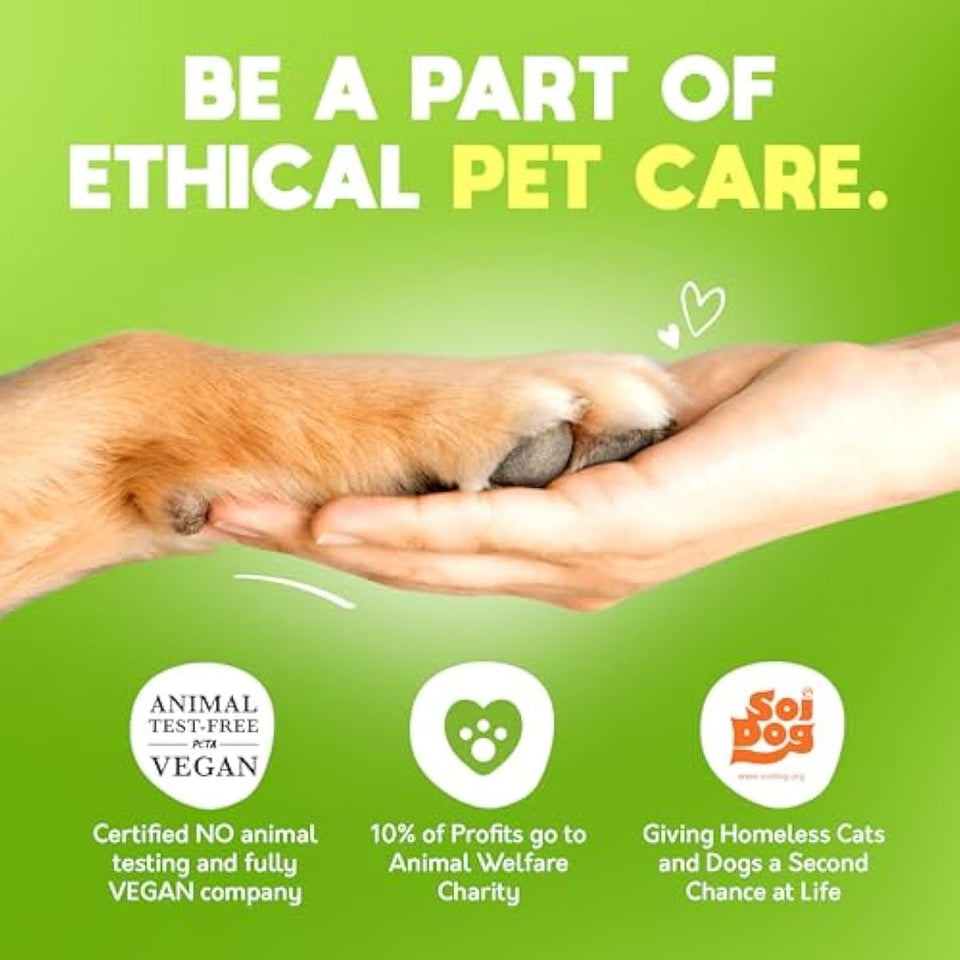 Lick-safe daily pet wipes for dogs and cats, vet-approved, hypoallergenic, unscented, earth-friendly, 100-count