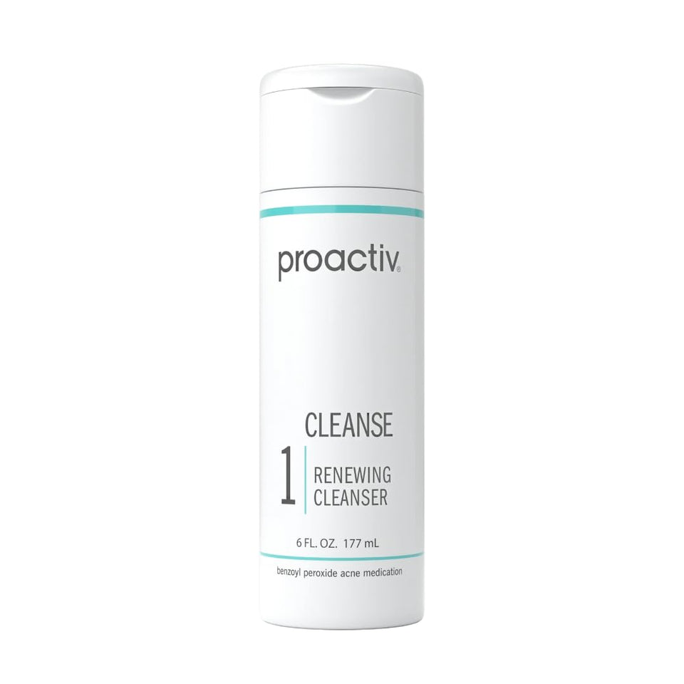 Proactiv Acne Cleanser - Benzoyl Peroxide 6 Fl Oz, Daily Facial Cleanser & Hyaluronic Acid Moisturizer