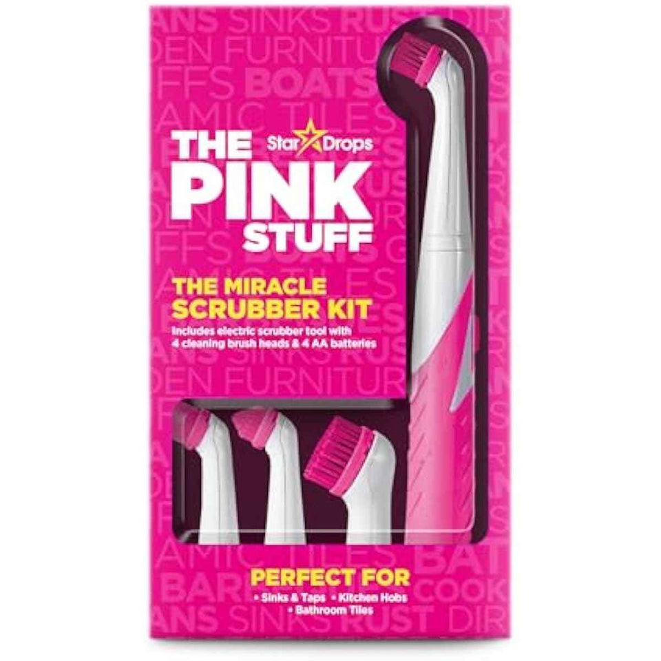 The Pink Stuff - Stardrops - The Miracle Scrubber Kit - 4 Cleaning Brush Heads