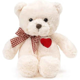 Small Teddy Bear with Heart Cute Brown Teddy Bear Stuffed Animal Soft Stuffed Bear Plush Bear Plushie Toys Gifts for Girlfriend Boyfriend Kid