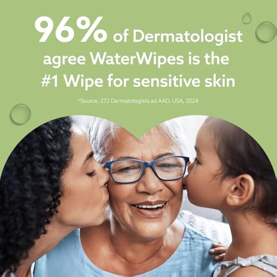 waterwipes sensitive+ baby & toddler 3-in-1 wipes 540 count unscented hypoallergenic