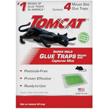 tomcat super hold glue traps mouse size for mice cockroaches spiders scorpions ready to use 4 traps