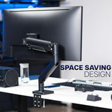 vivo heavy duty aluminum ultrawide monitor tension arm for 49 inch screens, black, stnd-v101v