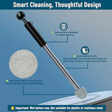 Black Pumice Stone Toilet Bowl Cleaner with Handle for Deep Cleaning, Extra Long, 16.7 Inch, Removes Hard Water Stains