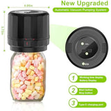 M11 Electric Mason Jar Vacuum Sealer Kit - with Wide and Regular Mouth Mason Lids, Jar Vacuum Sealer for Canning Jars, Vacuum Sealing Machine for Food Storage Black
