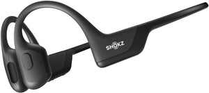 SHOKZ OpenRun Pro-Bone Conduction Headphones, Open-Ear Bluetooth Wireless Sport Headphones for Running and Workout, Sweat Resistant, Long Battery Life, Premium Deep Bass, Mic，with Hair Band, Black