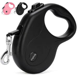 16ft retractable dog leash for small to medium dogs and cats up to 50lbs with stainless steel spring strong nylon tape and one-handed brake
