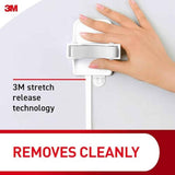 Command Broom and Mop Grippers, 2 Hangers and 4 Strips, Damage-Free Hanging Wall Mount and Mop Holder, Household Cleaning Organizer for Christmas Decorations, Holds up to 4 lb,Plastic