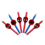 Marvel’s Spider-Man™ Birthday Cake Candles | 6 Birthday Candles for Cake Decorations, Red & Blue Candles, Cake Toppers for Spiderman Party