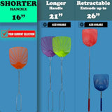 W4W, Bug & Fly Swatter Braided Metal Handle 6 Pack Fly Swatters Indoor/Outdoor flyswatter