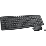 Logitech MK235 Wireless Keyboard and Mouse Combo for Windows, 2.4 GHz Wireless Unifying USB Receiver, 15 FN Keys, Long Battery Life, Compatible with PC, Laptop