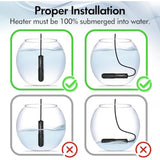 orlushy 25w small submersible aquarium heater for betta fish tank 78℉ constant temperature 1-6 gallons freshwater saltwater