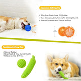 Dog Toys 25 Pack for Fun and Teeth Cleaning, Puppy Chew Toys Pack with Squeak Plush Toy,Squeaky Toy Balls,Tug of War and Rope Toys for Puppy to Small Dogs