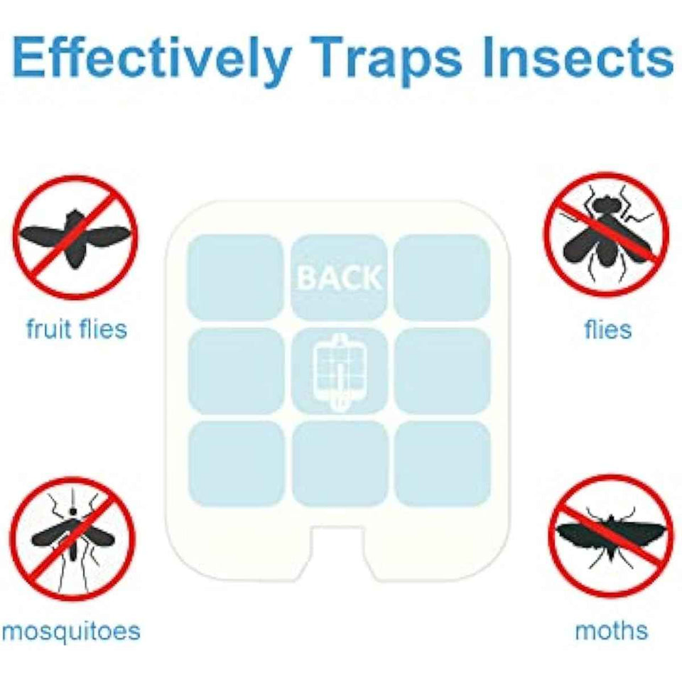 40 Pack Refill Glue Cards Compatible with Safer Home SH502 and Dynatrap DT3005W Dot Indoor Fly Trap Plug-in Insect Trap Replacement Sticky Glue Boards