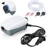hitop whisper adjustable fish tank aerator with dual outlet for 20 to 100 gallon aquariums