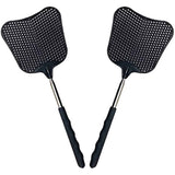 Foxany Telescopic Fly Swatters, Durable Plastic Fly Swatter Heavy Duty Set, Flyswatter with Stainless Steel Handle for Indoor/Outdoor/Classroom (2 Pack)