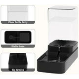 Automatic Cat Feeder and Water Dispenser Set with Pet Food Bowl, Gravity Dog Waterer, and Food Feeder for Small to Large Pets, 3.3L Black