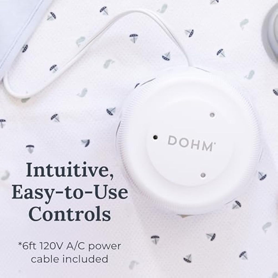 yogasleep dohm uno white noise machine, real fan inside for non-looping white noise, sleep aid for adults and baby