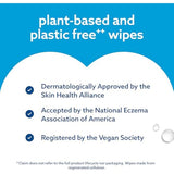 WaterWipes Sensitive+ Newborn & Baby Wipes, 3-in-1 cleans, cares, protects, 99.9% water, unscented & hypoallergenic, 60 count, 2x stronger, thicker & softer