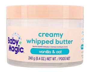 Baby Magic Creamy Whipped Butter Vanilla Oat, 8.4 oz, Gentle, Long-Lasting Moisture for Baby's Sensitive Skin