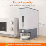 Lifewit 25 Lbs Rice Dispenser, Sealed Moisture-Proof Container with Measuring Cup for Kitchen Storage Space