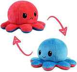 TeeTurtle Reversible Octopus Plushie - 4-Inch Pink + Aqua Two-Sided Flip Plush Toy with Embroidered Details - Cute Mini Collectible Plush for Kids, Teens, and Adults