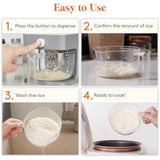 Lifewit Rice Dispenser 25 Lbs(11.3kg), Rice Storage Container Sealed Moisture Proof with Measuring Cup for Kitchen Pantry Household, BPA-Free, 1 Pack Grey