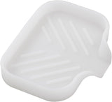 MicoYang silicone bathroom soap dish with drain spout, sink organizer, and sponge holder, 4.9 x 3.2 inches