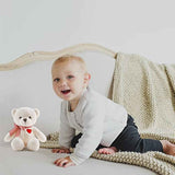 11.4 inch small white teddy bear with heart soft cuddly plush gift for kid girlfriend boyfriend