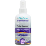 SkinSmart antimicrobial facial cleanser for breakouts and blemishes, with hypochlorous acid formula, 8 oz spray, gentle for all ages and skin types