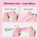 vetreska dog poop bag dispenser with cherry blossom scented bags and holder, pink