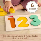 Fisher-Price Wood Montessori Toy 1-2-3 Puzzle, American Montessori Society Seal of Excellence, 6-Piece Wooden Learning Activity & Expert Play Tips for Toddlers & Kids Ages 2+ Years (Amazon Exclusive)