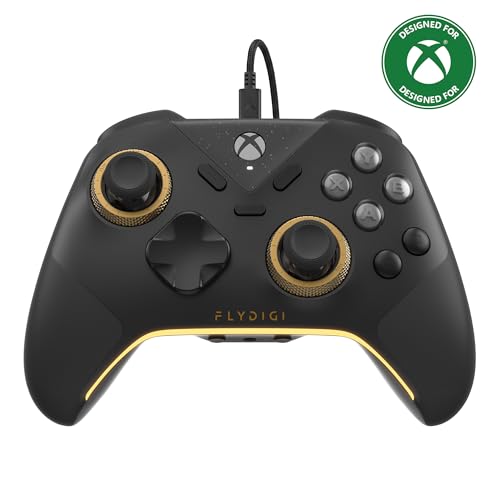 FLYDIGI VADER 5S Wired Controller for Xbox Series X|S, Xbox One, Windows 10/11, FORCEFLEX Adjustable Tension Joysticks, FORCESWITCH Triggers, 6 Remappable Buttons, 3.5mm Audio Jack