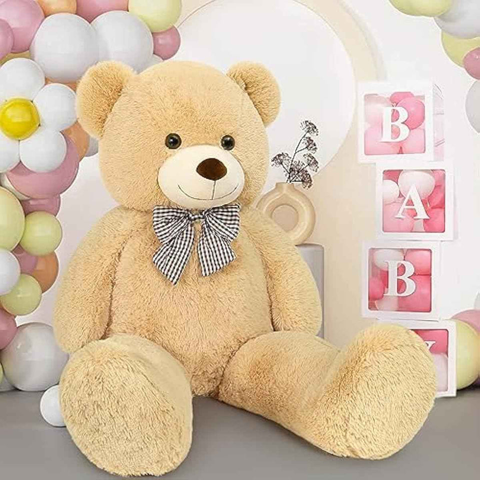 MaoGoLan Giant 4ft Classic Teddy Bear Plush, Adorable and Cuddly Big Bear Stuffed Animal for Baby Shower and Party