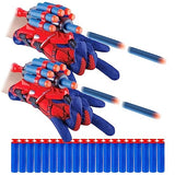 2 Sets Spider Web Shooters for Kids Classroom Prizes Cosplay Launcher Gloves with Wrist Toy Set Hero Webs Shooter for Kids