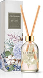 COCODOR Reed Diffuser Set with Preserved Baby's Breath with Sticks/April Breeze / 6.7oz / Scent Fragrance Oil Diffuser for Bedroom Bathroom Home Décor