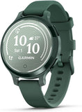 Garmin Lily® 2 Active, Small and Stylish Smartwatch, Built-in GPS, Hidden Display, Patterned Lens, Up to 9 Days Battery Life, Jasper Green with Jasper Green Silicone Band
