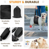Adjustable dog lift harness for large dogs hind leg support with soft lift and rehab features