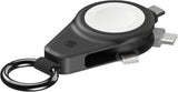 Scosche WatchIt Keychain Magnetic Charger for Apple Watch, Fast Charging USB-C Plug-in (No Battery), Portable Travel Charger for Series 11/10/9/8/7/6/5/4/3/2, Ultra 3/2, SE3/SE2/SE & AirPods, Black